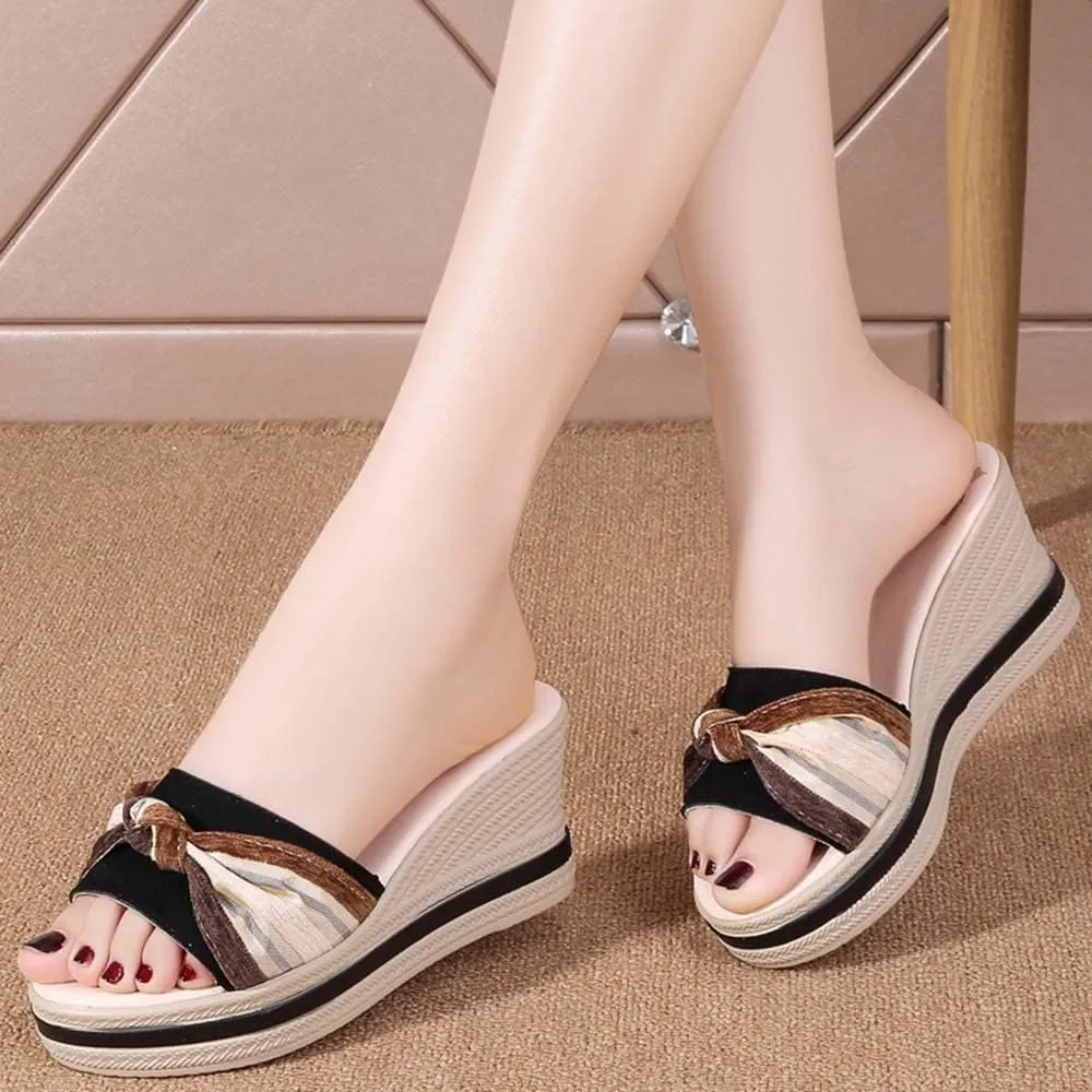 HESBITEUL Womens Platform Sandals Comfortable Walking Orthopedic Slippers Ladies Arch Support Sandals