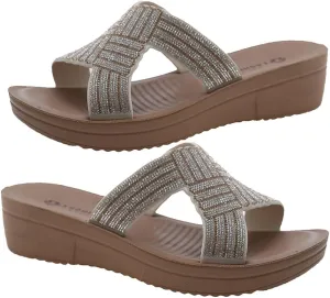 HESBITEUL Womens Platform Sandals Comfortable Walking Orthopedic Slippers Ladies Arch Support Sandals