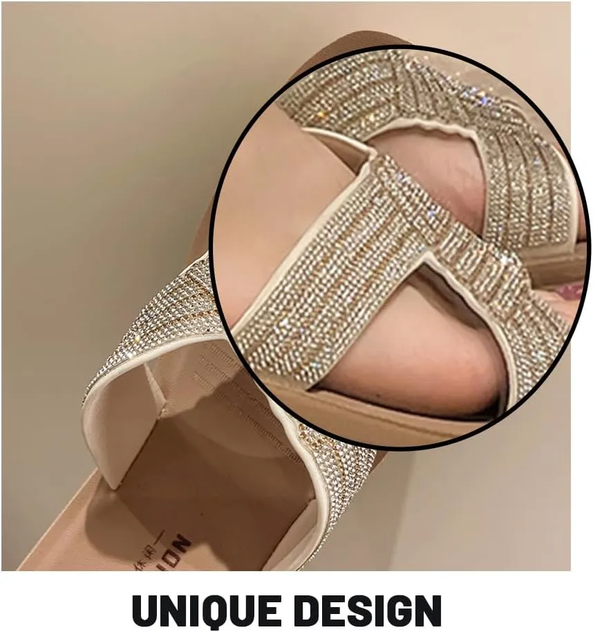 HESBITEUL Womens Platform Sandals Comfortable Walking Orthopedic Slippers Ladies Arch Support Sandals