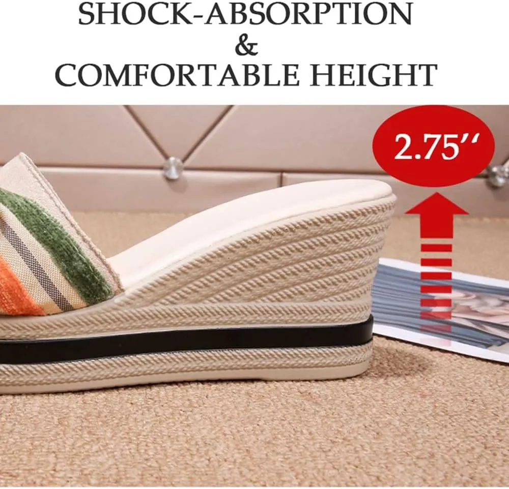 HESBITEUL Womens Platform Sandals Comfortable Walking Orthopedic Slippers Ladies Arch Support Sandals