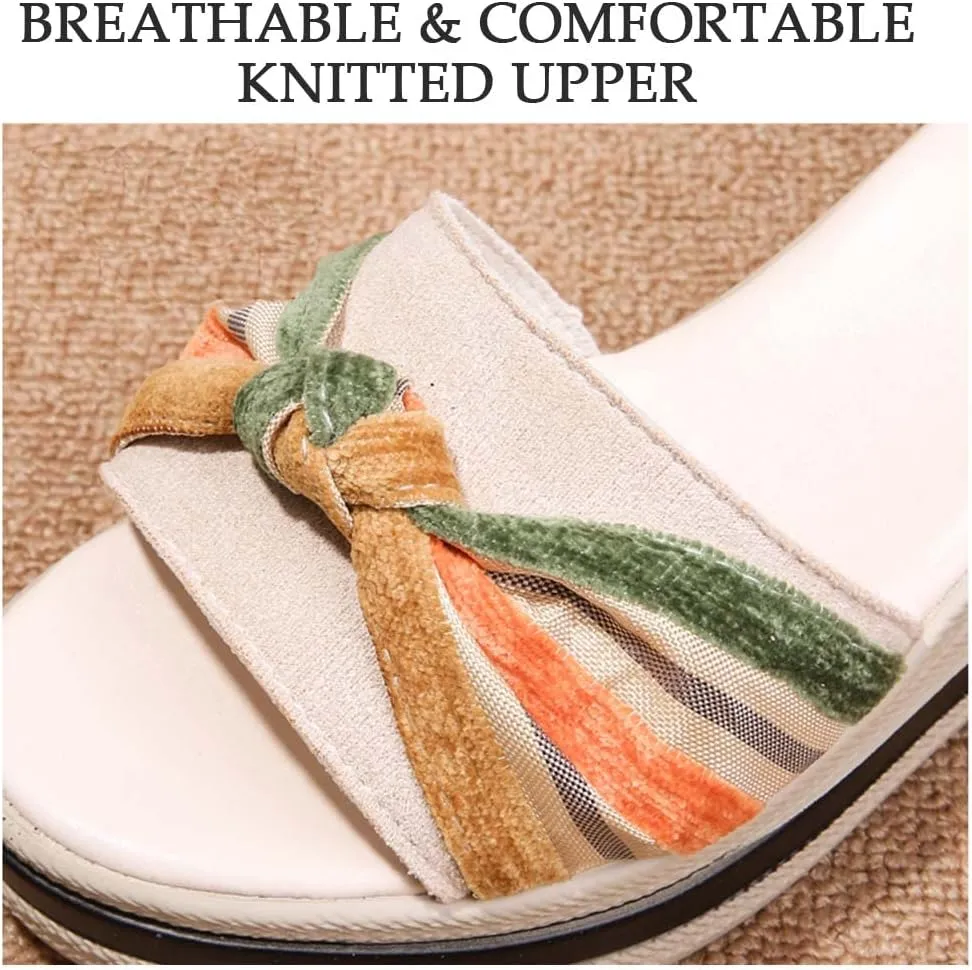 HESBITEUL Womens Platform Sandals Comfortable Walking Orthopedic Slippers Ladies Arch Support Sandals