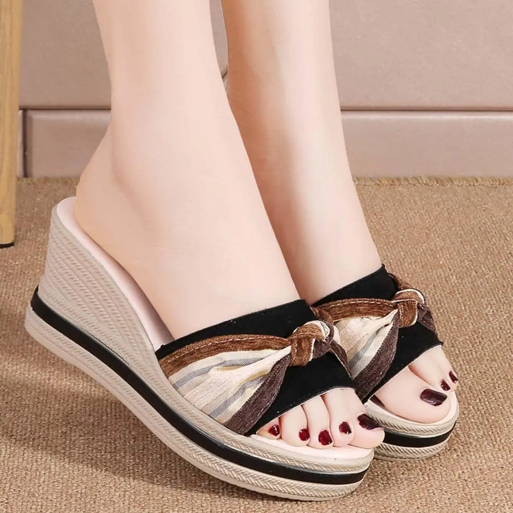 HESBITEUL Womens Platform Sandals Comfortable Walking Orthopedic Slippers Ladies Arch Support Sandals
