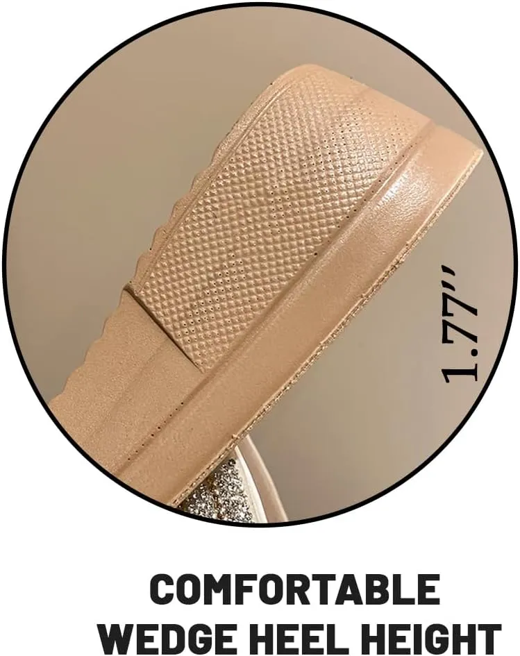 HESBITEUL Womens Platform Sandals Comfortable Walking Orthopedic Slippers Ladies Arch Support Sandals