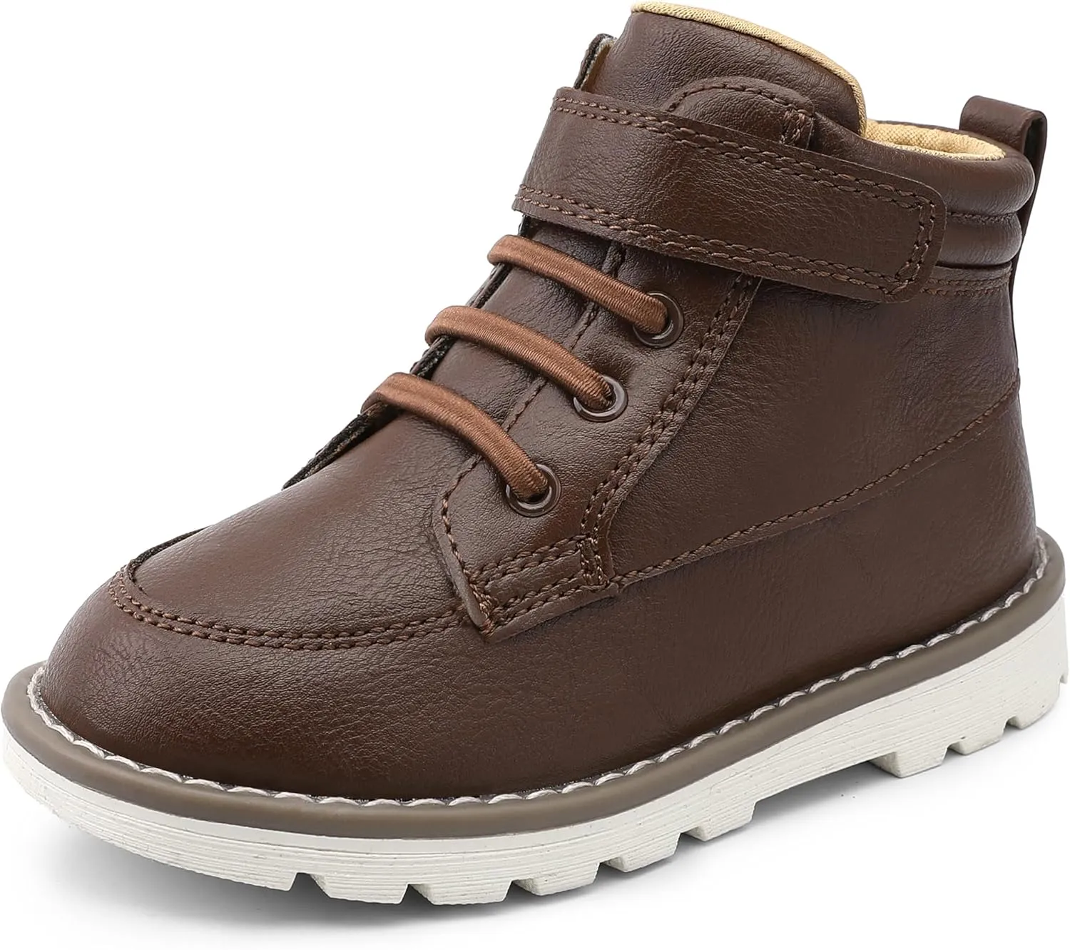 HOMEHOT Boys Fashion Boots High Top Sneakers Faux Leather (toddller/littile kids)