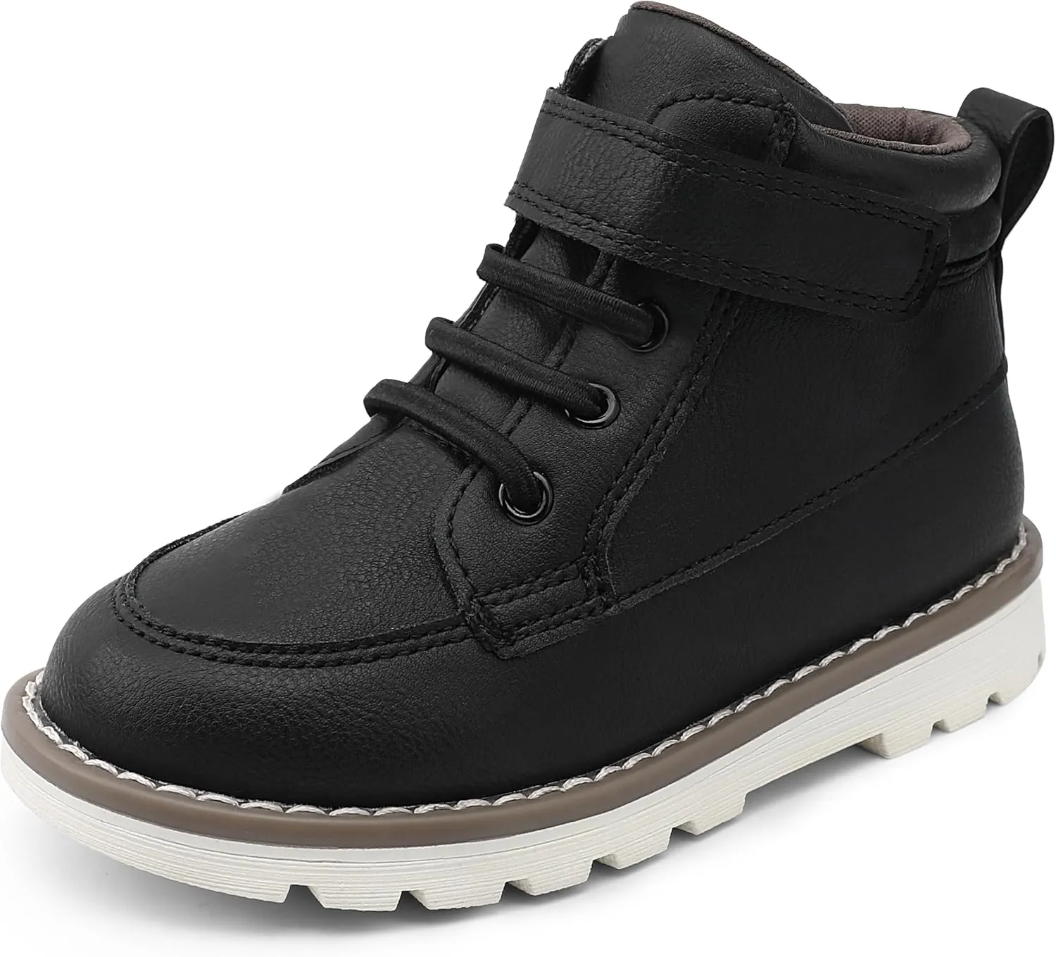 HOMEHOT Boys Fashion Boots High Top Sneakers Faux Leather (toddller/littile kids)