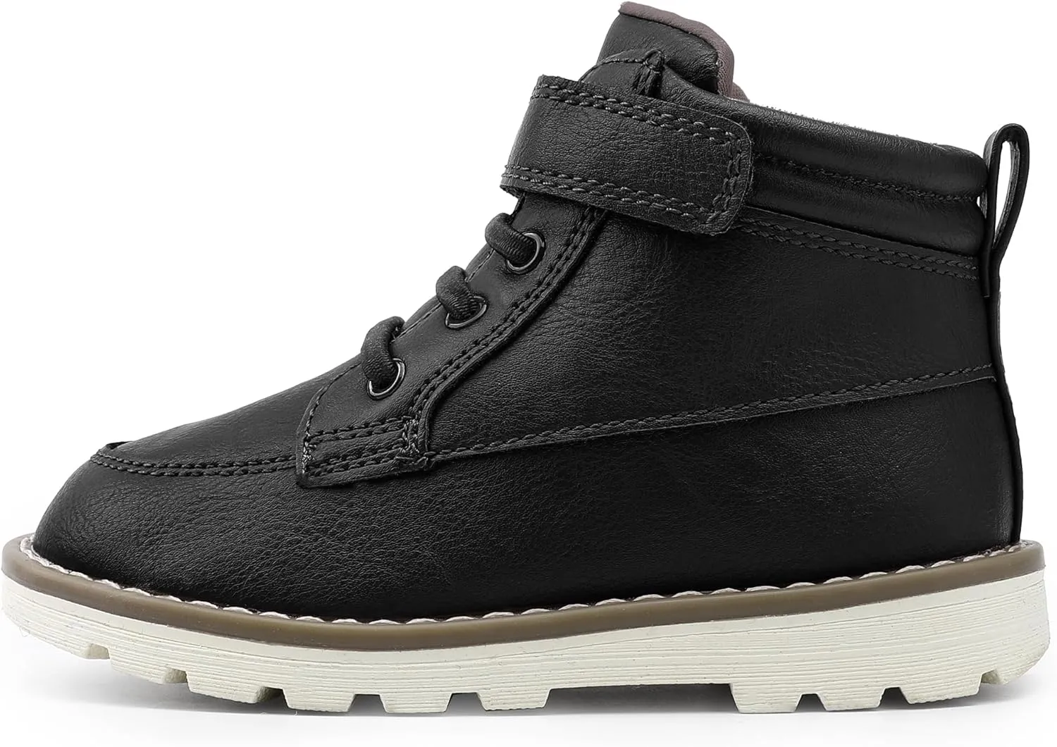 HOMEHOT Boys Fashion Boots High Top Sneakers Faux Leather (toddller/littile kids)