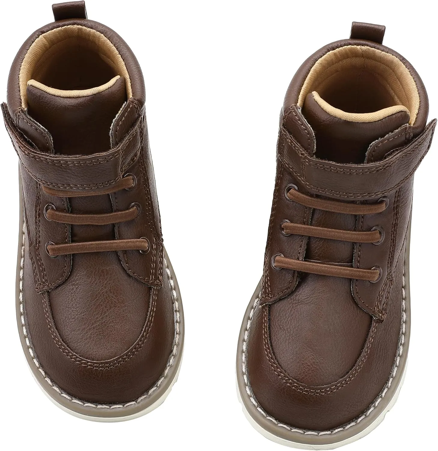HOMEHOT Boys Fashion Boots High Top Sneakers Faux Leather (toddller/littile kids)
