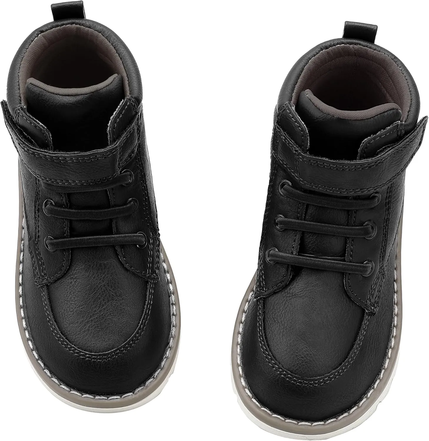 HOMEHOT Boys Fashion Boots High Top Sneakers Faux Leather (toddller/littile kids)