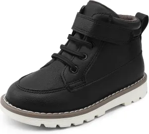 HOMEHOT Boys Fashion Boots High Top Sneakers Faux Leather (toddller/littile kids)
