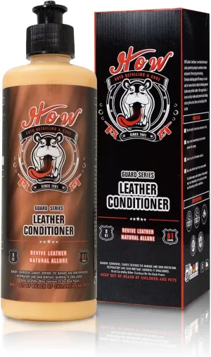 H.O.W AUTO DETAILING & CARE H.O.W 8 oz Lanolin Leather Cleaner and Conditioner for Couch, Boots and Jacket