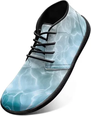 Howilath Marble Print Barefoot Sneakers Men Low Top Extra Width Anti-Skid Running Cross Training Shoe