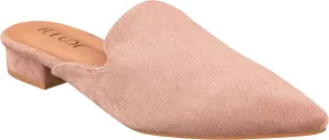 ILLUDE Women's Flat Mules Pointed Toe Backless Slip on Slides Loafer Shoes