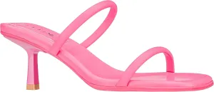 ILLUDE Women's Mules Square Toe Two Strap Low Heeled Sandals