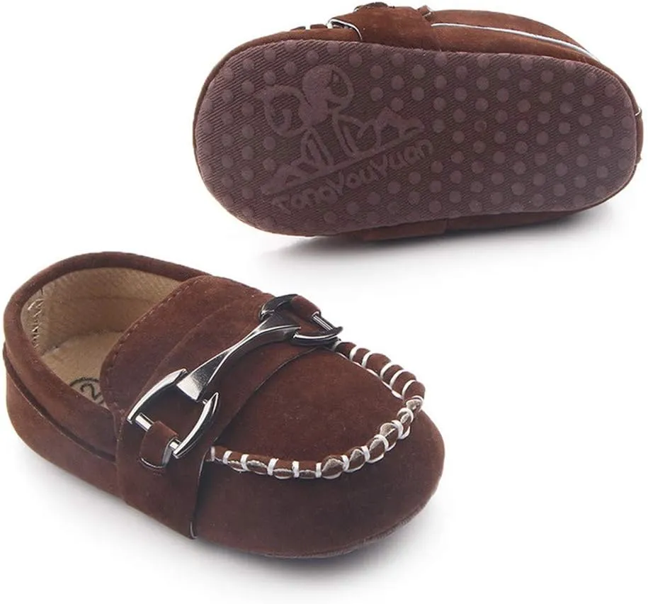 Infant Boys and Girls Oxford Shoes PU Leather Loafers Dress Shoes are Suitable for Crawling, Wedding Dress, Birthday Parties and Any Occasion