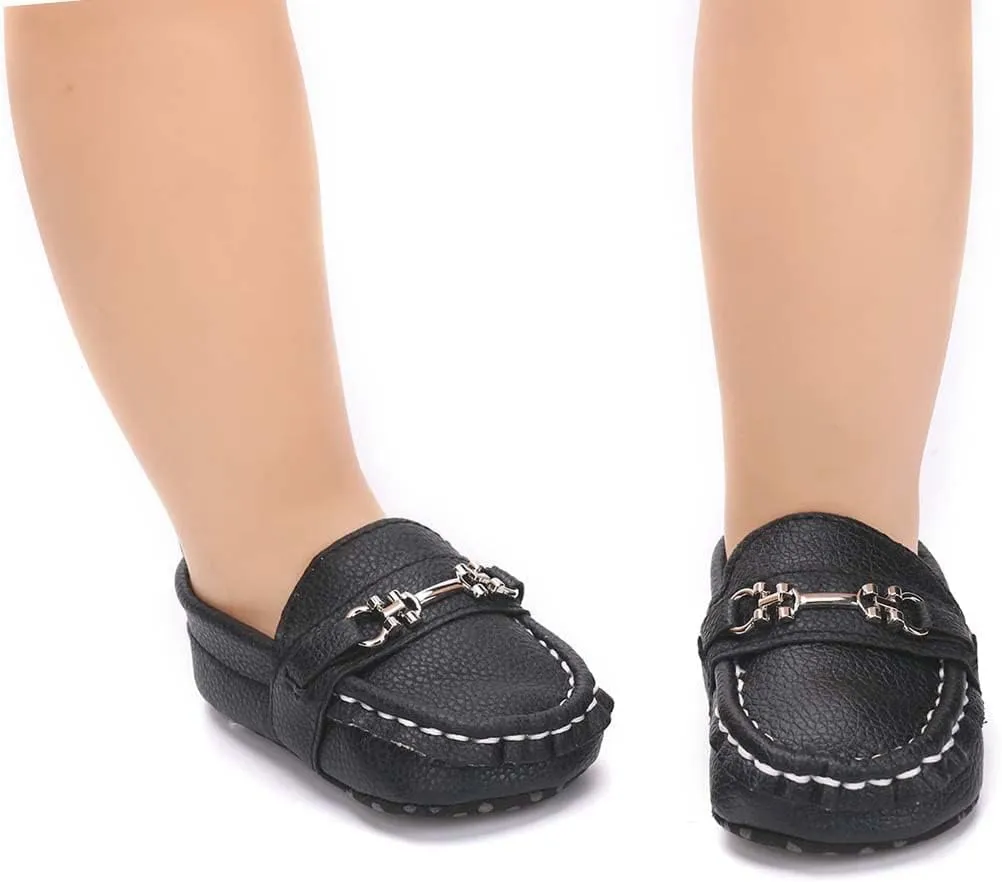 Infant Boys and Girls Oxford Shoes PU Leather Loafers Dress Shoes are Suitable for Crawling, Wedding Dress, Birthday Parties and Any Occasion