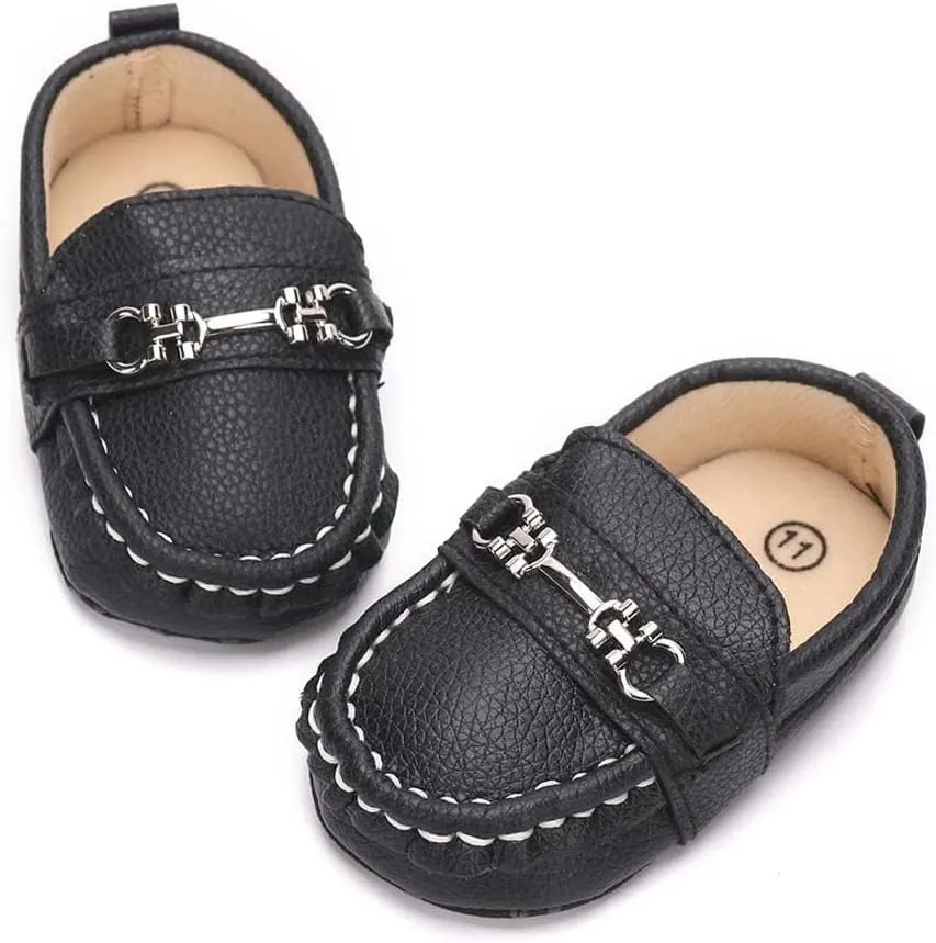 Infant Boys and Girls Oxford Shoes PU Leather Loafers Dress Shoes are Suitable for Crawling, Wedding Dress, Birthday Parties and Any Occasion