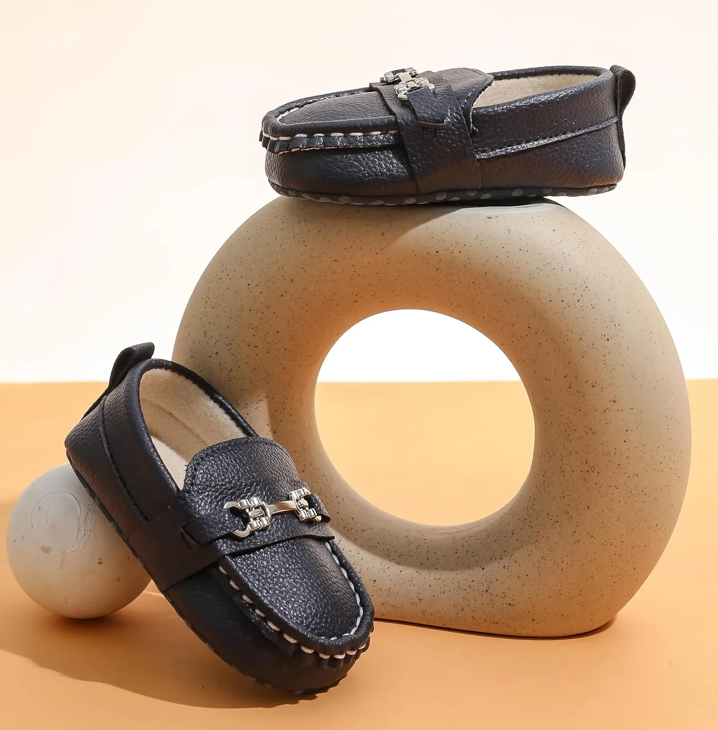 Infant Boys and Girls Oxford Shoes PU Leather Loafers Dress Shoes are Suitable for Crawling, Wedding Dress, Birthday Parties and Any Occasion