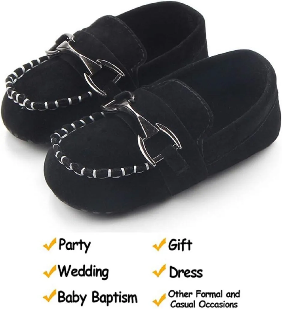 Infant Boys and Girls Oxford Shoes PU Leather Loafers Dress Shoes are Suitable for Crawling, Wedding Dress, Birthday Parties and Any Occasion