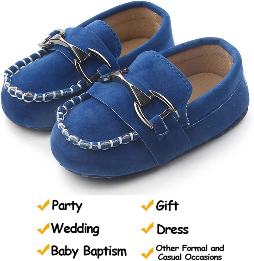 Infant Boys and Girls Oxford Shoes PU Leather Loafers Dress Shoes are Suitable for Crawling, Wedding Dress, Birthday Parties and Any Occasion