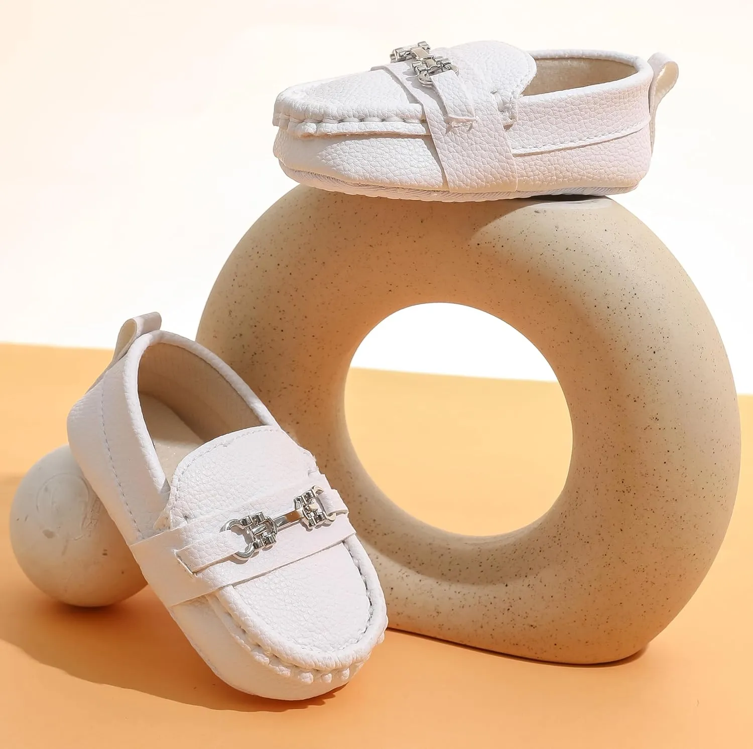Infant Boys and Girls Oxford Shoes PU Leather Loafers Dress Shoes are Suitable for Crawling, Wedding Dress, Birthday Parties and Any Occasion