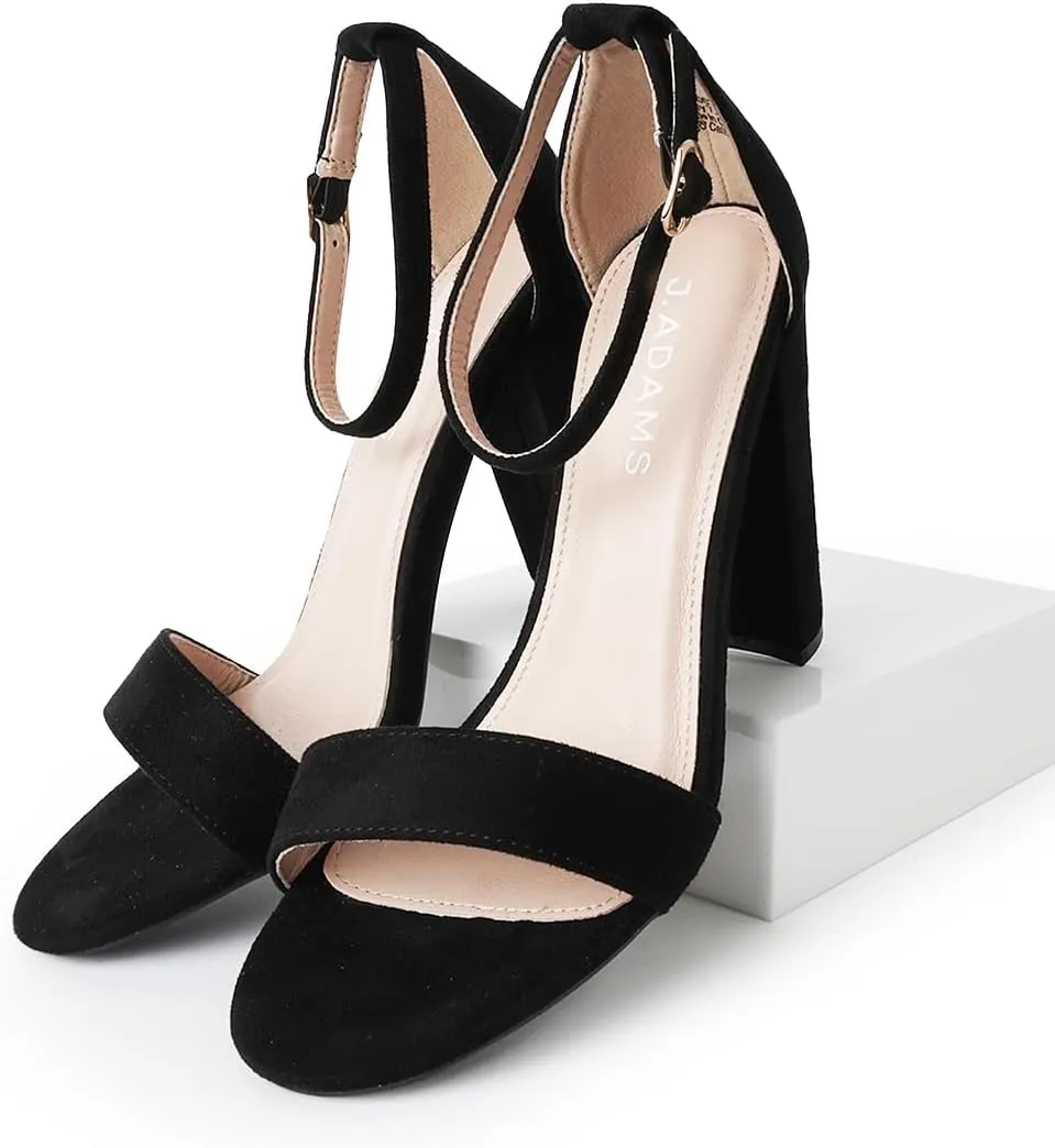 J. Adams Shirley Heels for Women - Ankle Strap High Heel Dressy Sandals