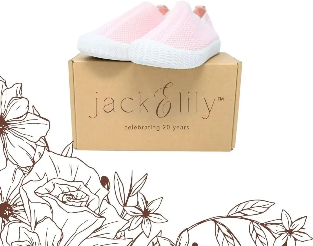 Jack & Lily Socks & Canvas Sneakers for Kids- Breathable Toddler Shoes with Non-Slip Sole for Confident Steps- Kids Shoe for Comfort, Support & Daily Play- Baby Sneakers Keep Little Feet Happy All Day