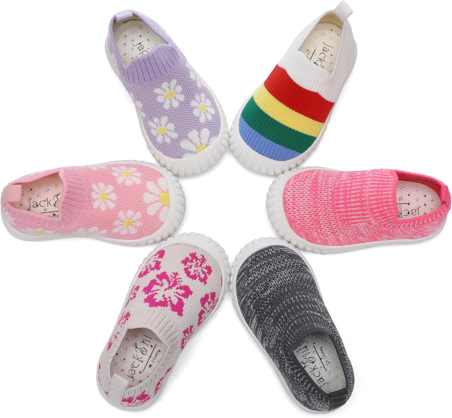 Jack & Lily Socks & Canvas Sneakers for Kids- Breathable Toddler Shoes with Non-Slip Sole for Confident Steps- Kids Shoe for Comfort, Support & Daily Play- Baby Sneakers Keep Little Feet Happy All Day
