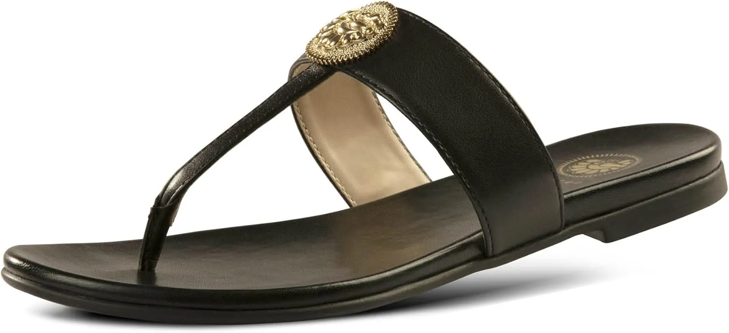 JATAREA Slip-On Flat Toe Post T-Strap Sandals for Women | Benu