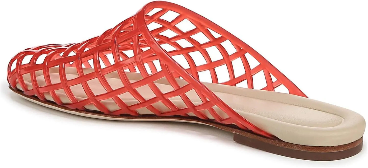 Jelly Shoes for Women Clear Jelly Mesh Slides Sandals Comfortable Closed Round Toe Flat Sandals Slip On Summer Beach Slippers