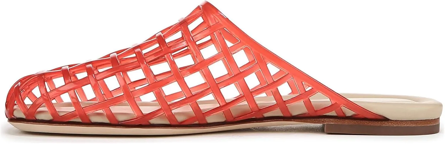 Jelly Shoes for Women Clear Jelly Mesh Slides Sandals Comfortable Closed Round Toe Flat Sandals Slip On Summer Beach Slippers