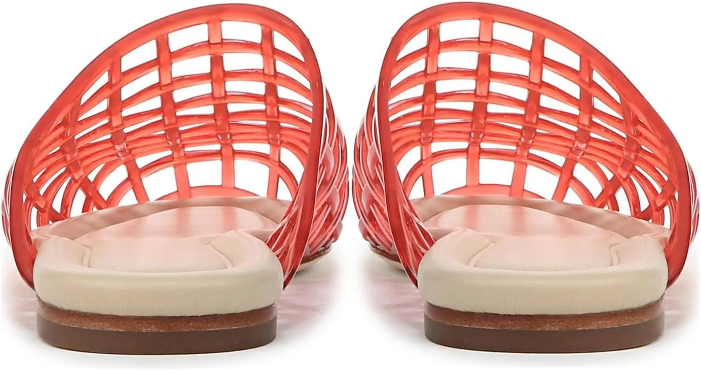 Jelly Shoes for Women Clear Jelly Mesh Slides Sandals Comfortable Closed Round Toe Flat Sandals Slip On Summer Beach Slippers