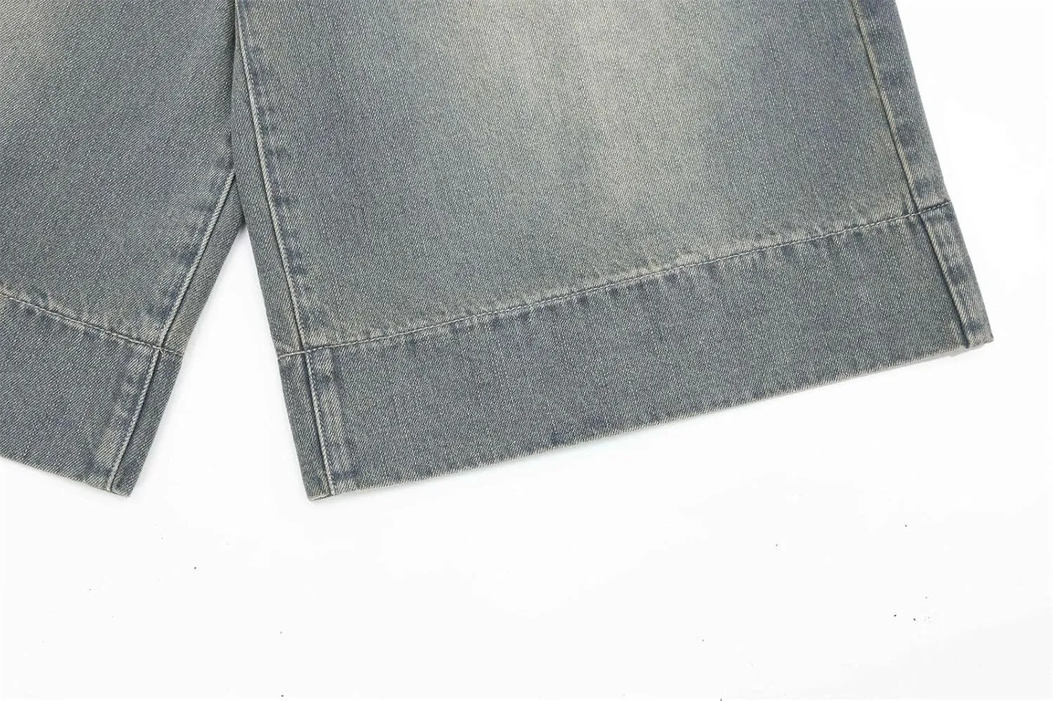 Jorts Women's & Men's Black Denim Shorts Jean Shorts Y2k Style Long Jorts Wide Leg Baggy with Pockets