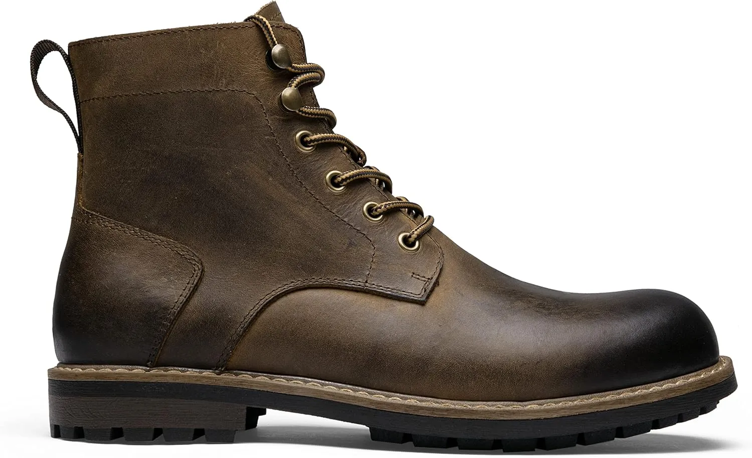 Jousen Men Chukka Boots Premium Leather Black Boots