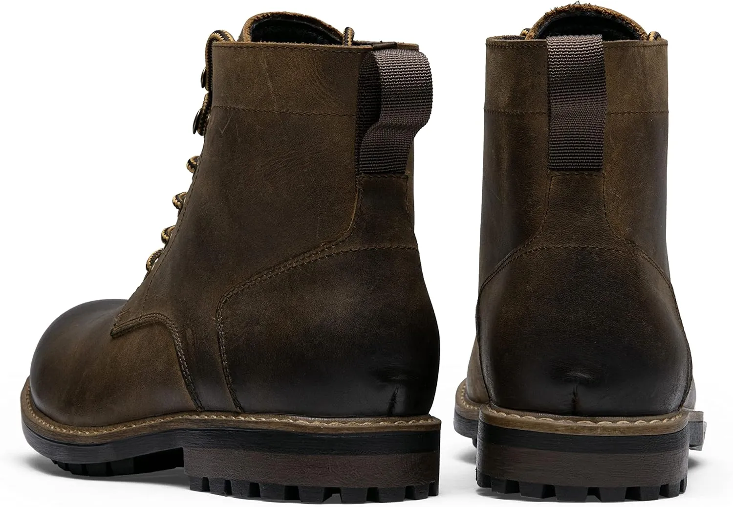 Jousen Men Chukka Boots Premium Leather Black Boots