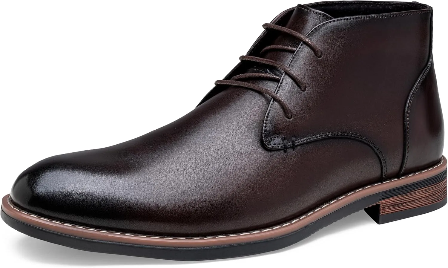 Jousen Men Chukka Boots Premium Leather Black Boots