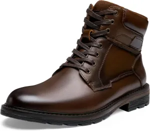 Jousen Mens Boots Casual Leather Boots for Men Chukka Fashion Men's Dress Boots