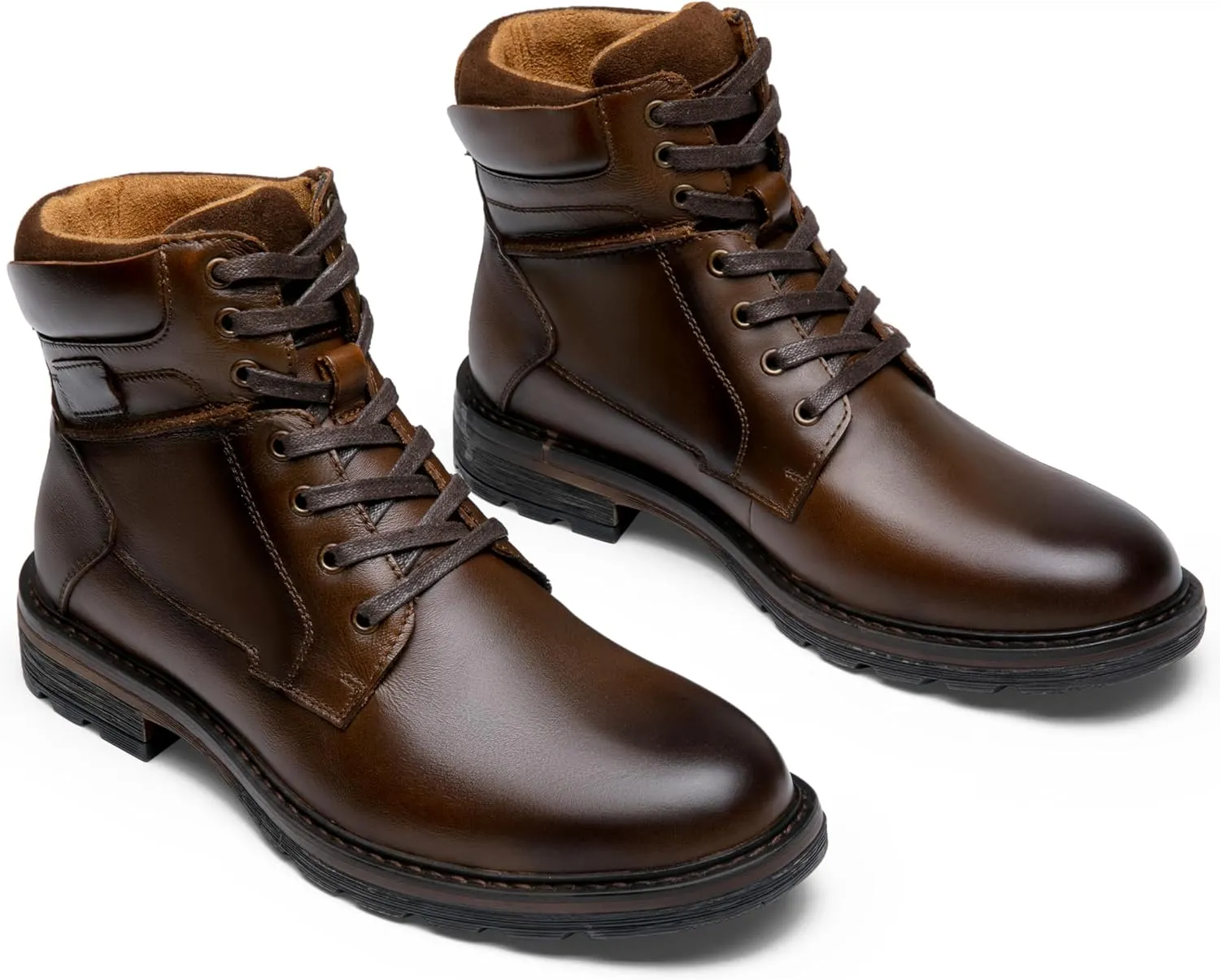 Jousen Mens Boots Casual Leather Boots for Men Chukka Fashion Men's Dress Boots