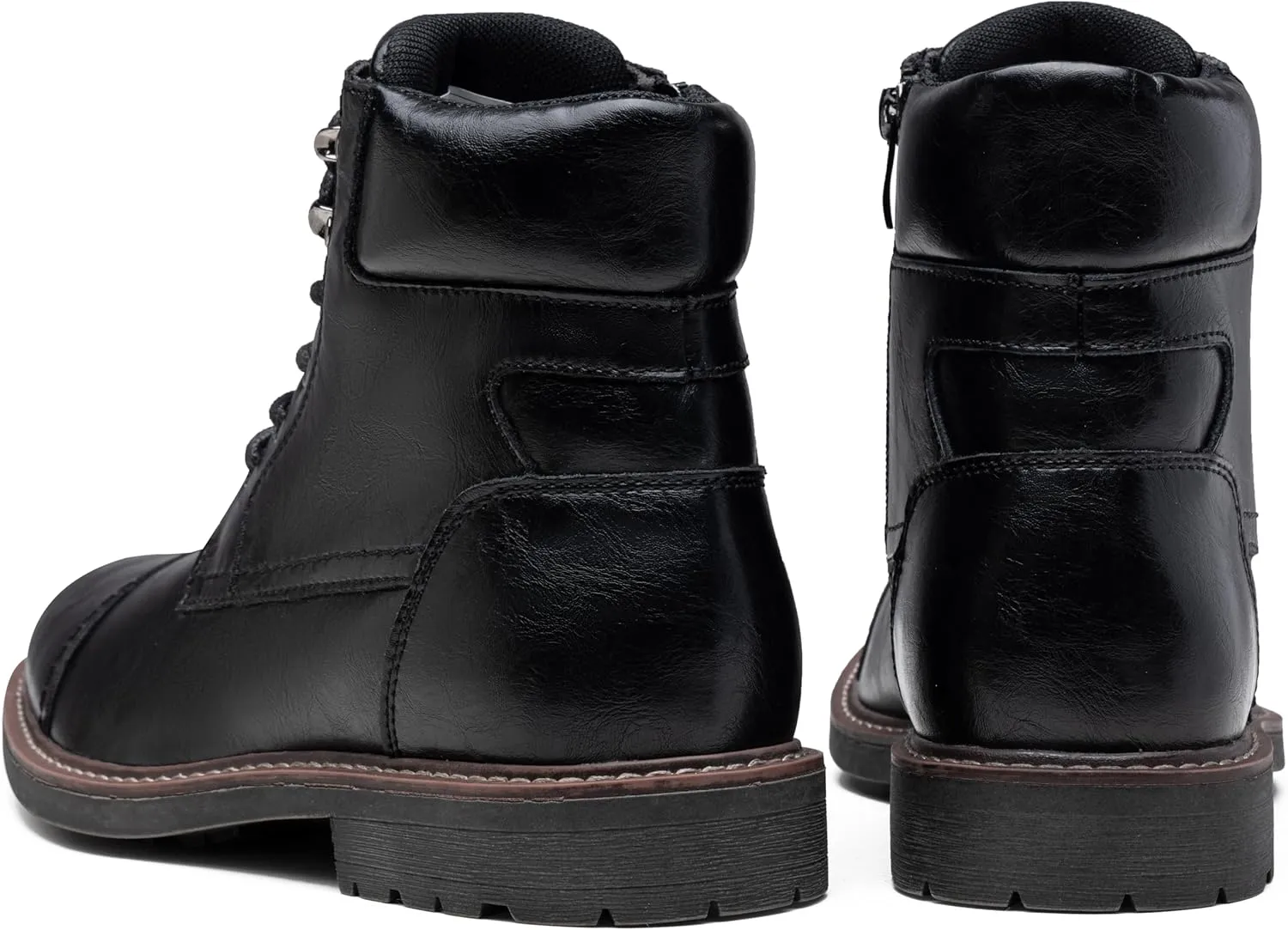 Jousen Mens Boots Leahter Retro Dress Boots for Men Cap Toe Boots for Men