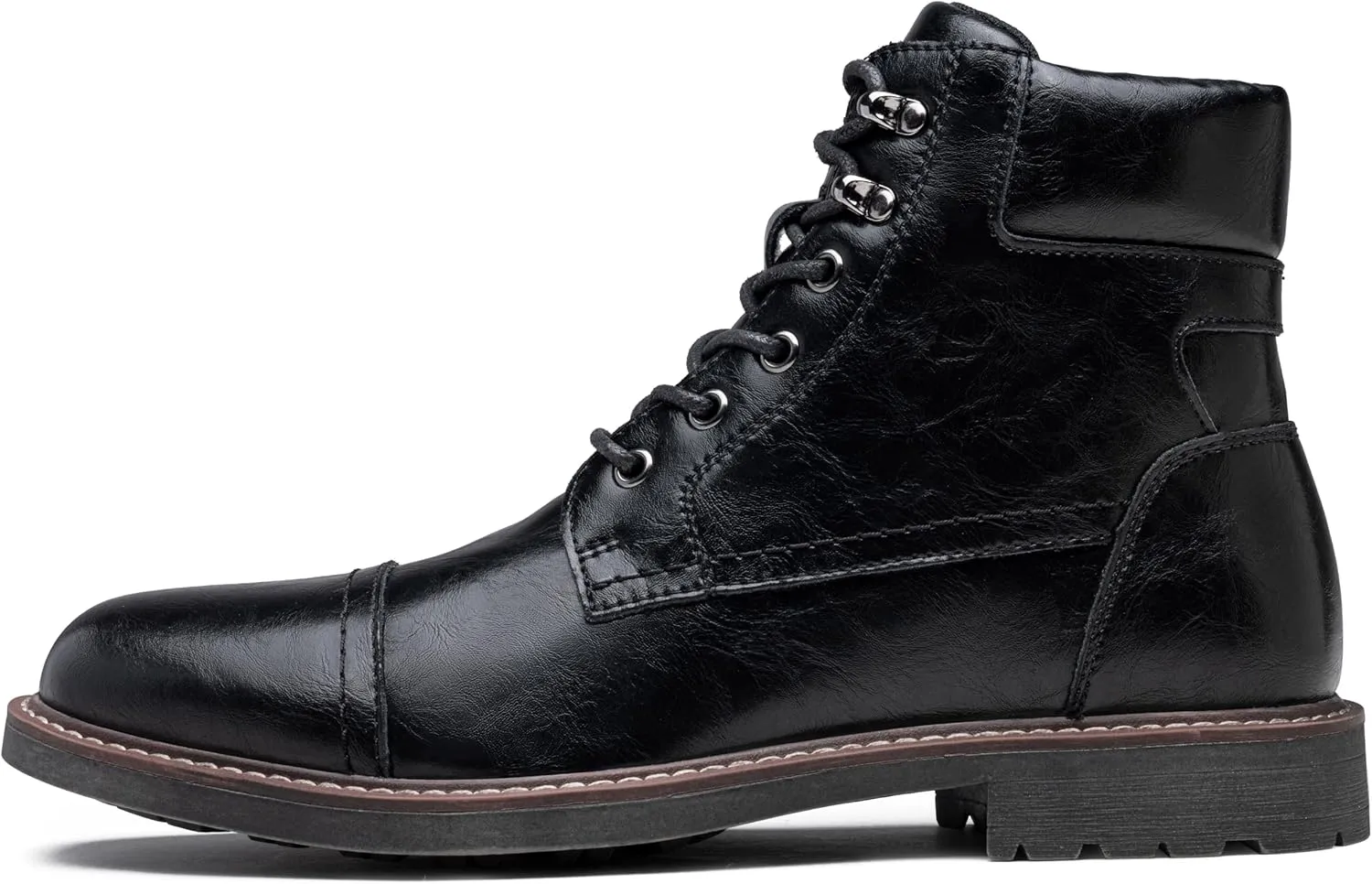 Jousen Mens Boots Leahter Retro Dress Boots for Men Cap Toe Boots for Men