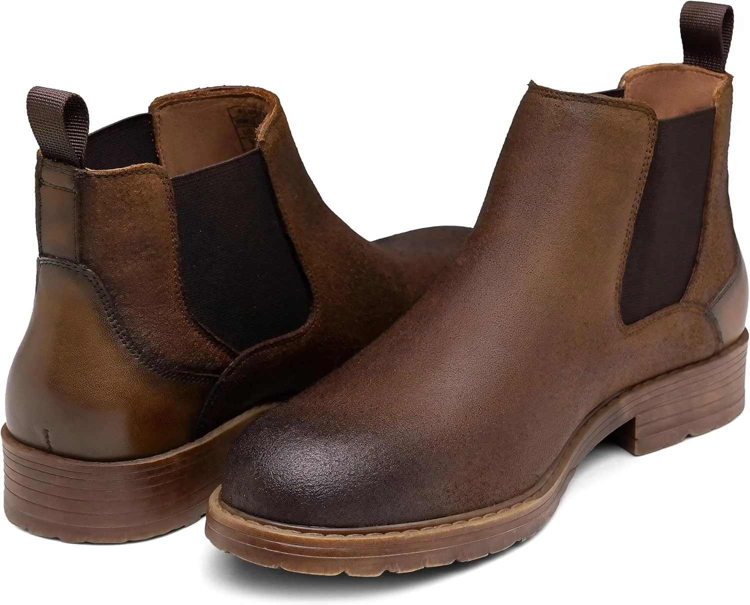 Jousen Men's Chelsea Boots Leather Distressed Boots for Men