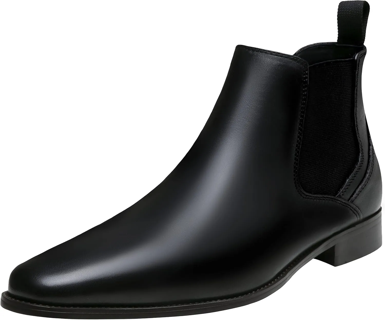 Jousen Men's Chelsea Boots Polished Premium Leather Ankle Dress Boots Classic Retro Slip On Boots for Men