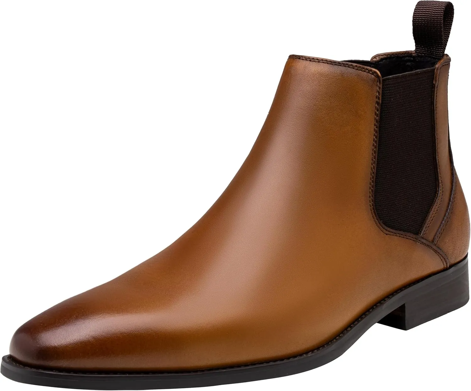 Jousen Men's Chelsea Boots Polished Premium Leather Ankle Dress Boots Classic Retro Slip On Boots for Men