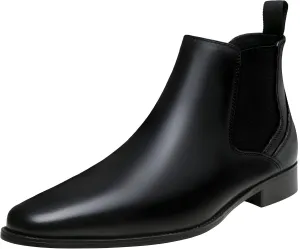 Jousen Men's Chelsea Boots Polished Premium Leather Ankle Dress Boots Classic Retro Slip On Boots for Men
