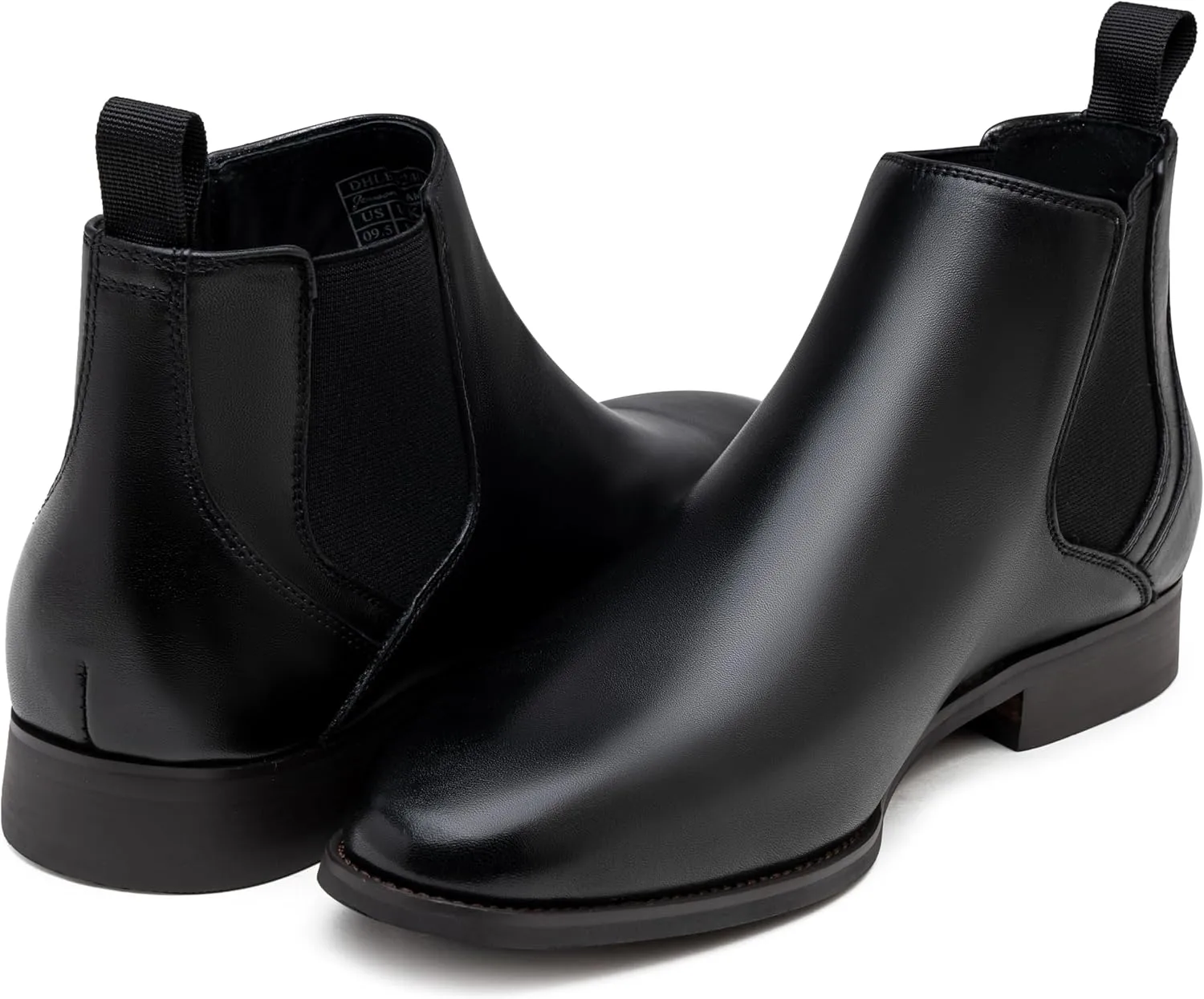 Jousen Men's Chelsea Boots Polished Premium Leather Ankle Dress Boots Classic Retro Slip On Boots for Men