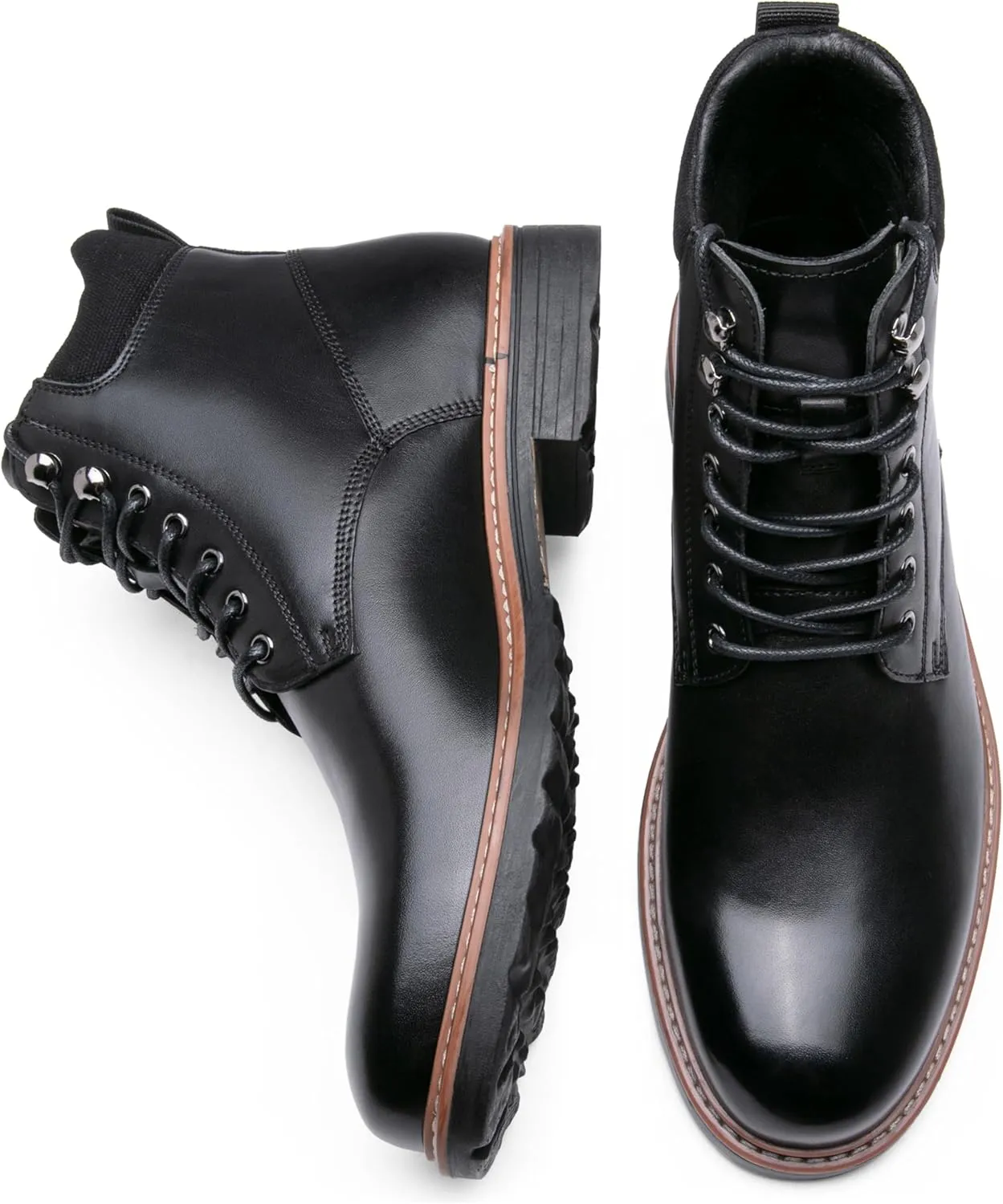 Jousen Men's Dress Boots Leather Boots for Men Formal Chukka Boots Mens Business Mens Boots