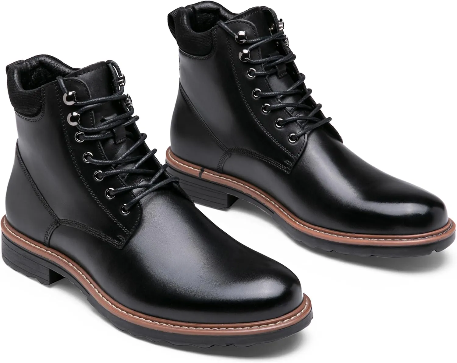 Jousen Men's Dress Boots Leather Boots for Men Formal Chukka Boots Mens Business Mens Boots