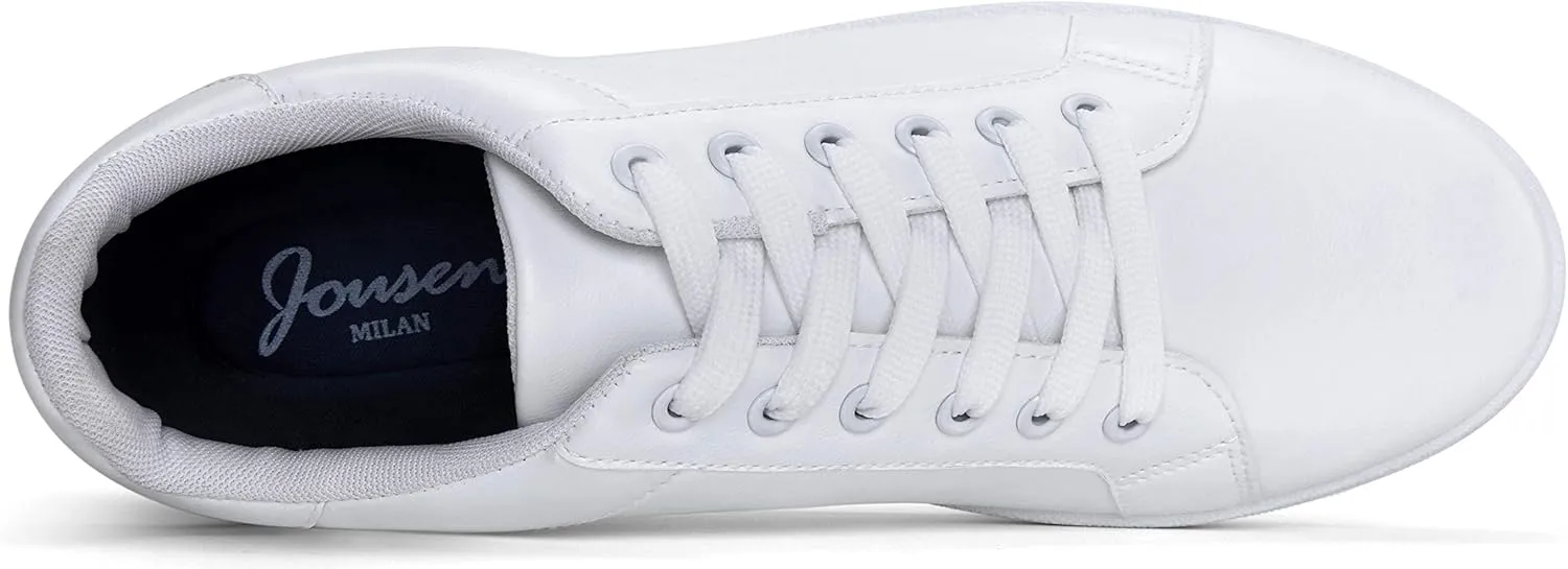 Jousen Men's Fashion Sneakers White Shoes for Men Casual Breathable Shoes