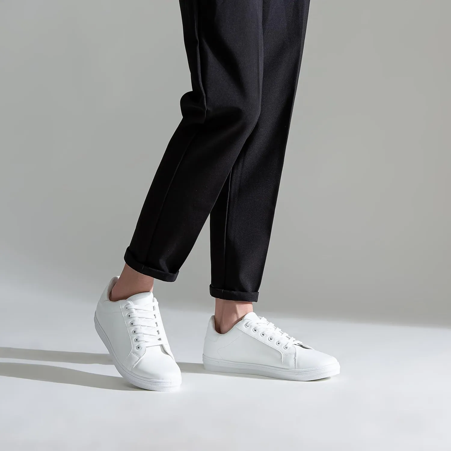 Jousen Men's Fashion Sneakers White Shoes for Men Casual Breathable Shoes