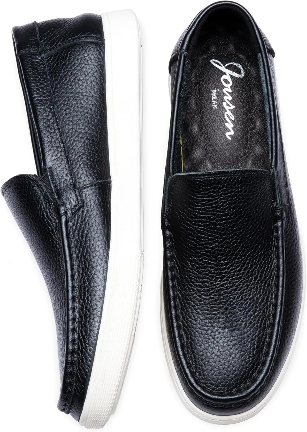 Jousen Men's Loafers & Slip-ons Leather Mens Casual Shoes