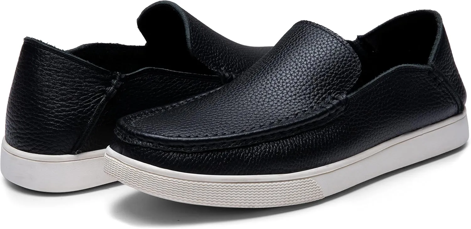Jousen Men's Loafers & Slip-ons Leather Mens Casual Shoes